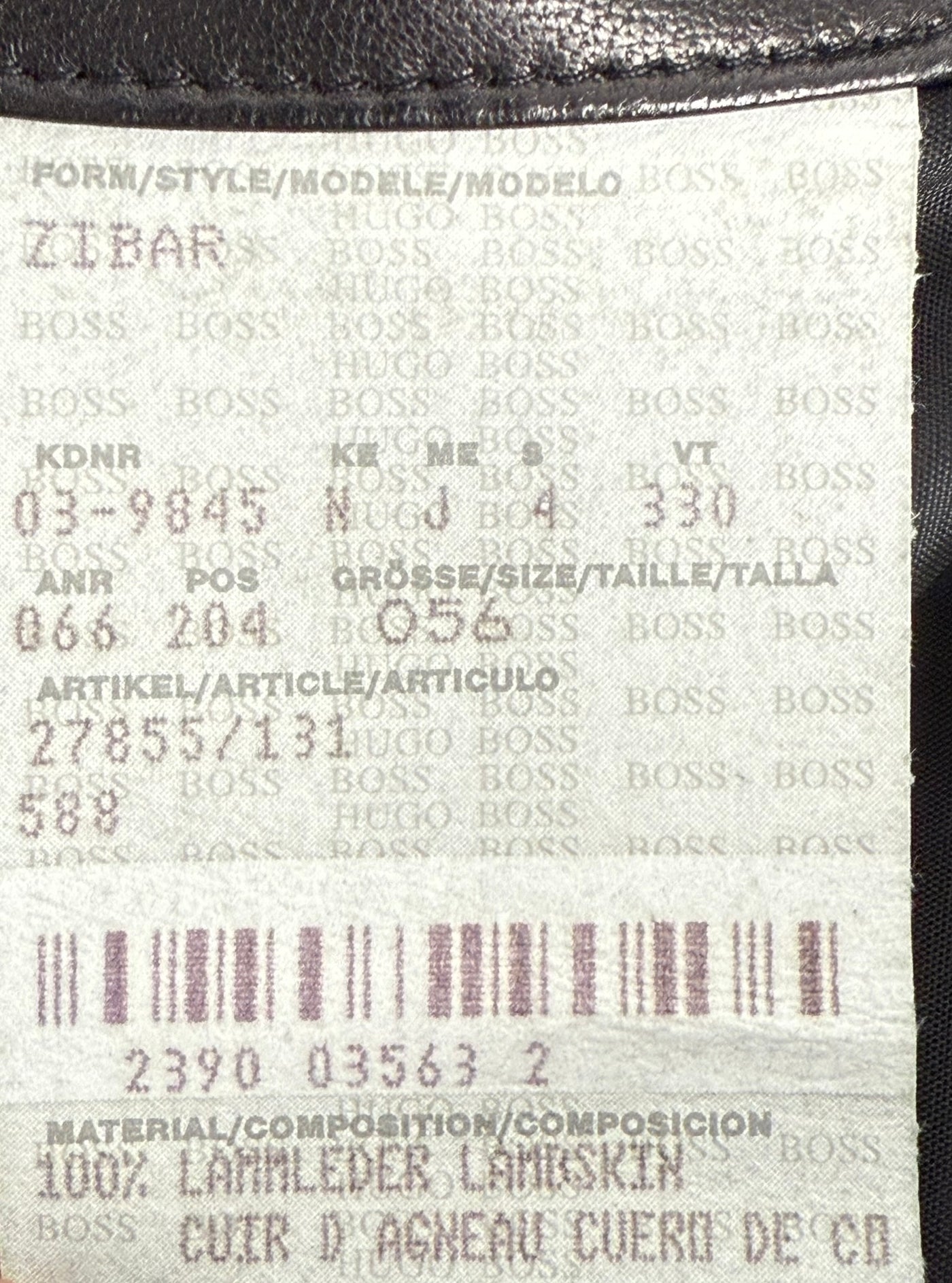 Abrigo de piel Hugo Boss (XXL)