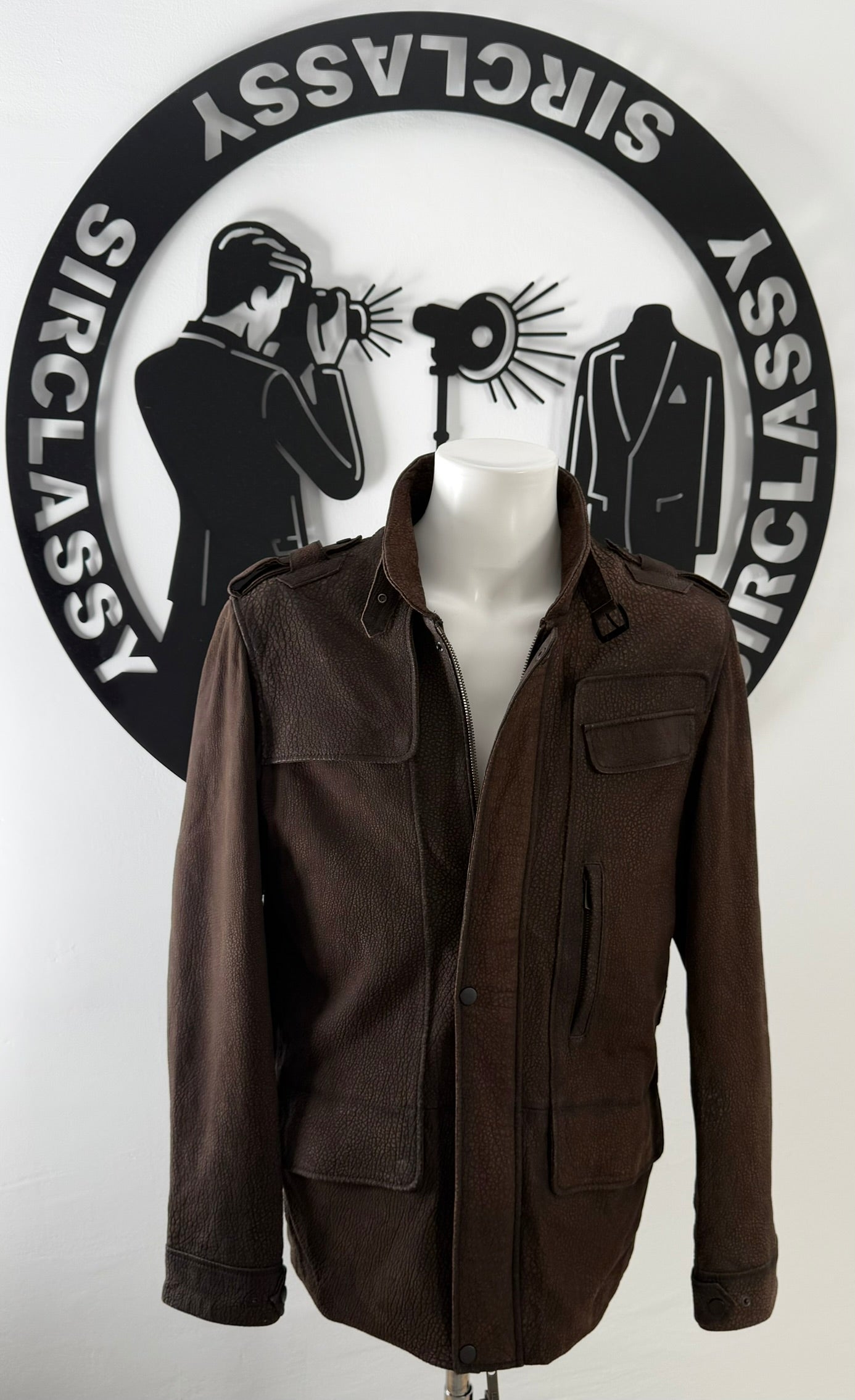 Abrigo de piel Hugo Boss (M)