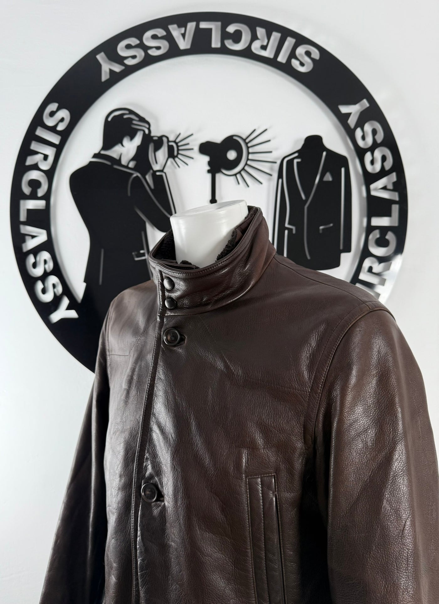 Abrigo de piel Hugo Boss (M)