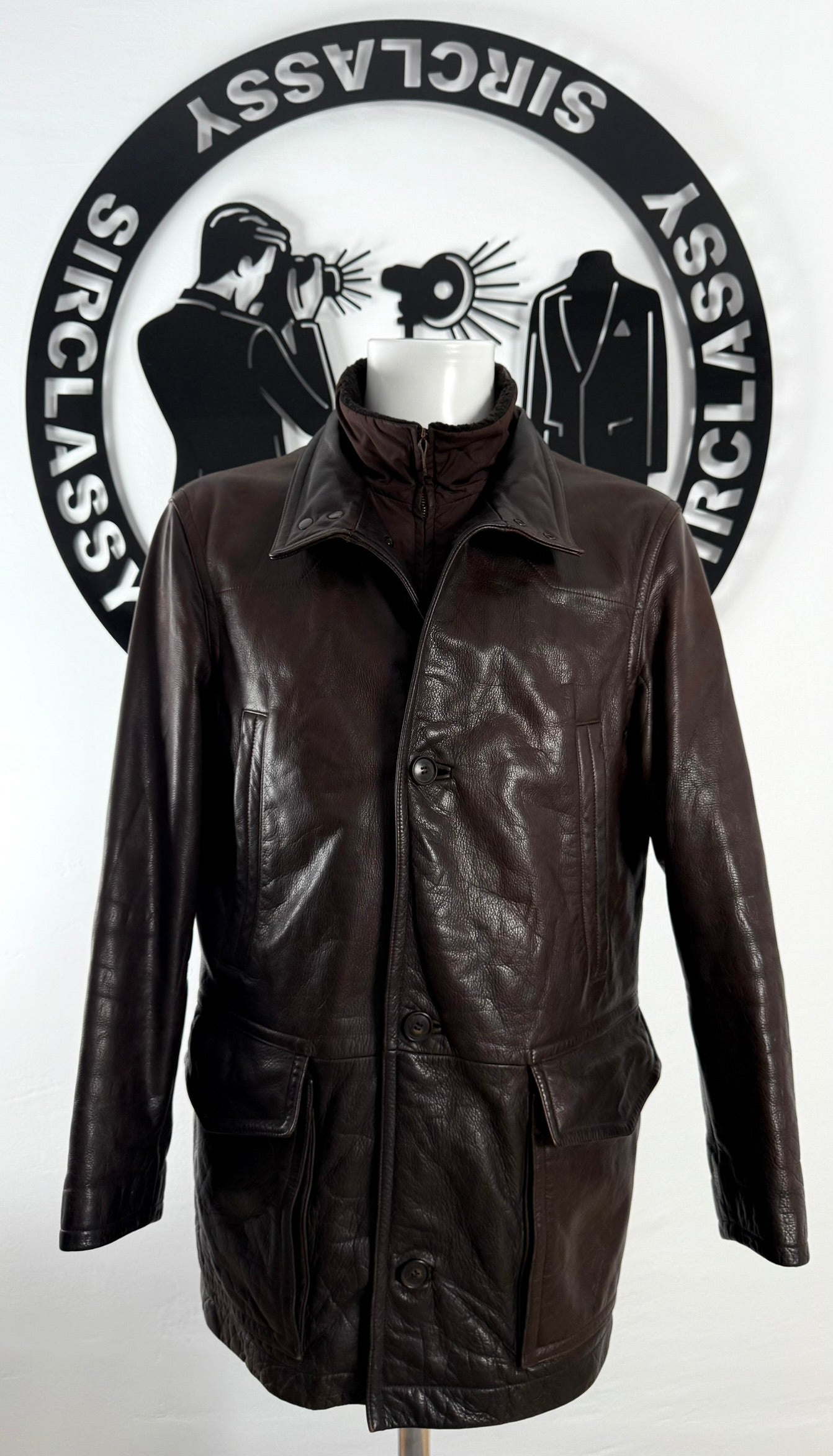 Abrigo de piel Hugo Boss (M)