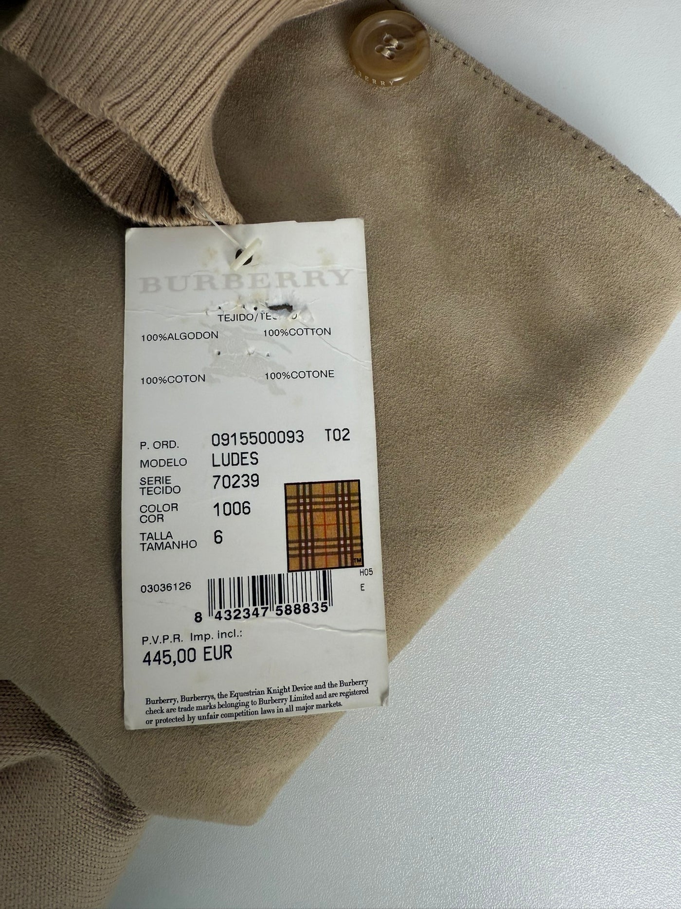 Chaqueta de piel Burberry (L)