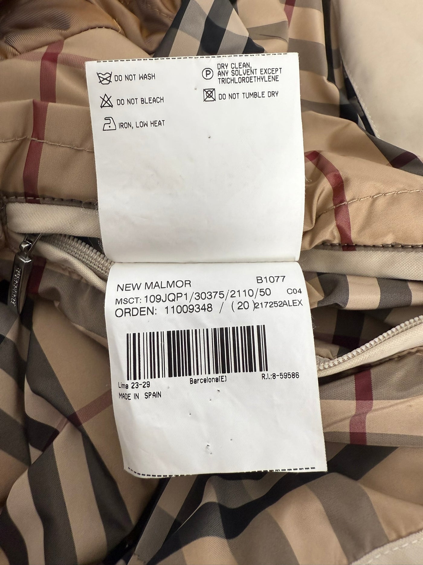 Abrigo Burberry (M)