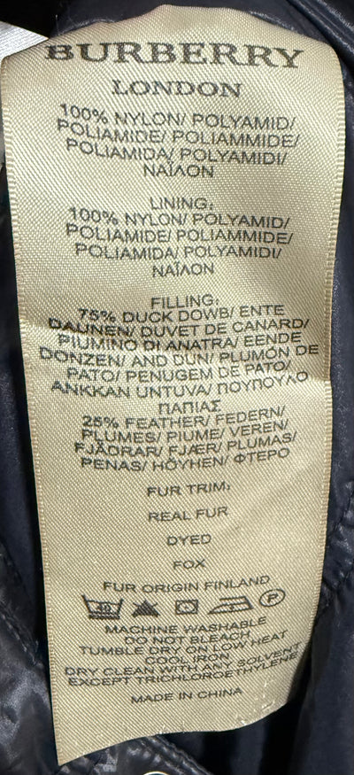 Abrigo de plumas Burberry (L)
