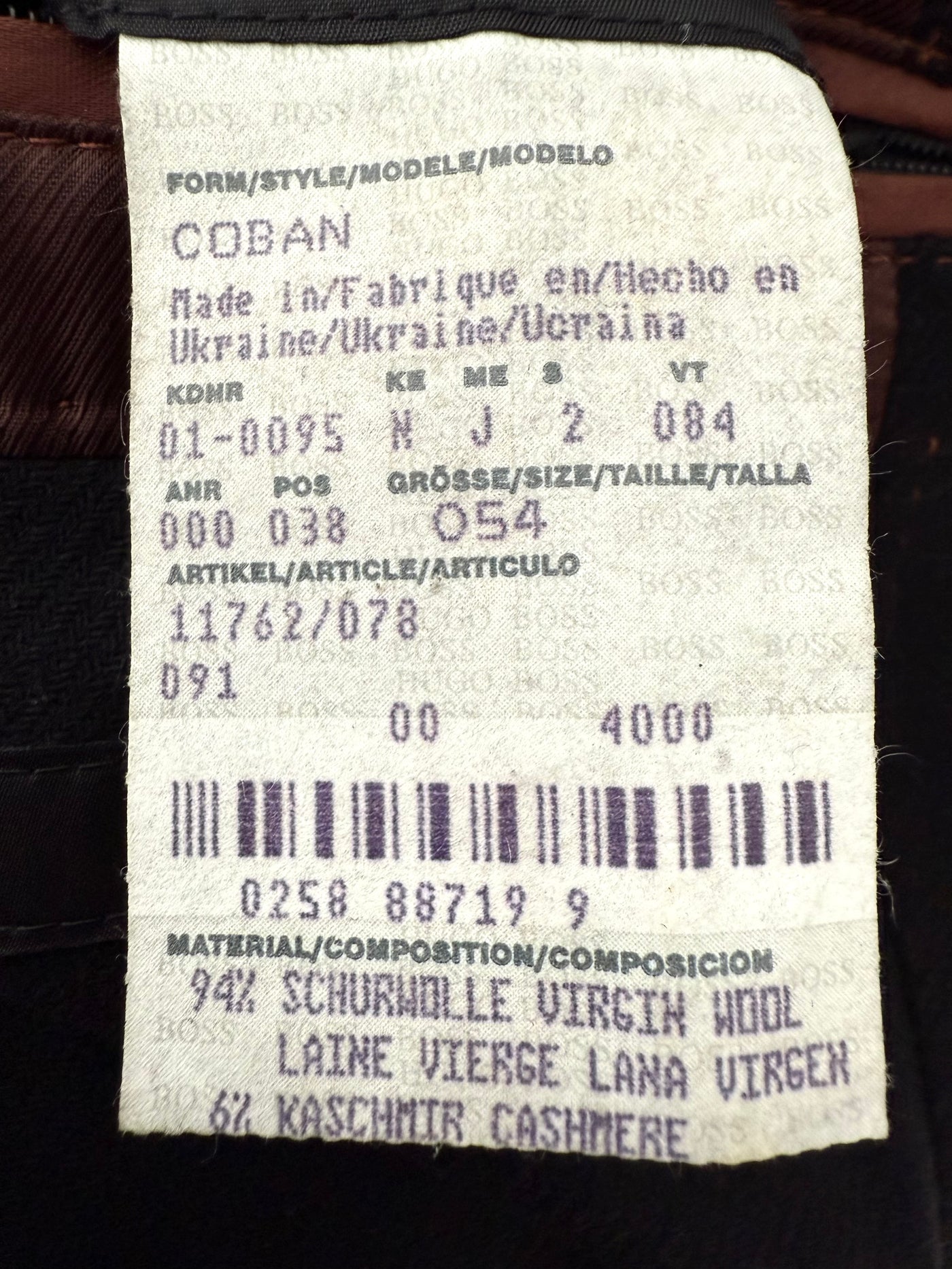 Abrigo Hugo Boss (XL)