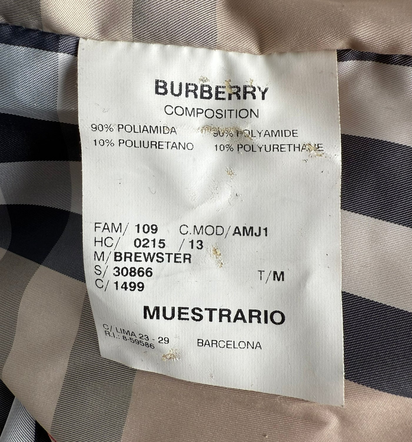 Abrigo Burberry (M)