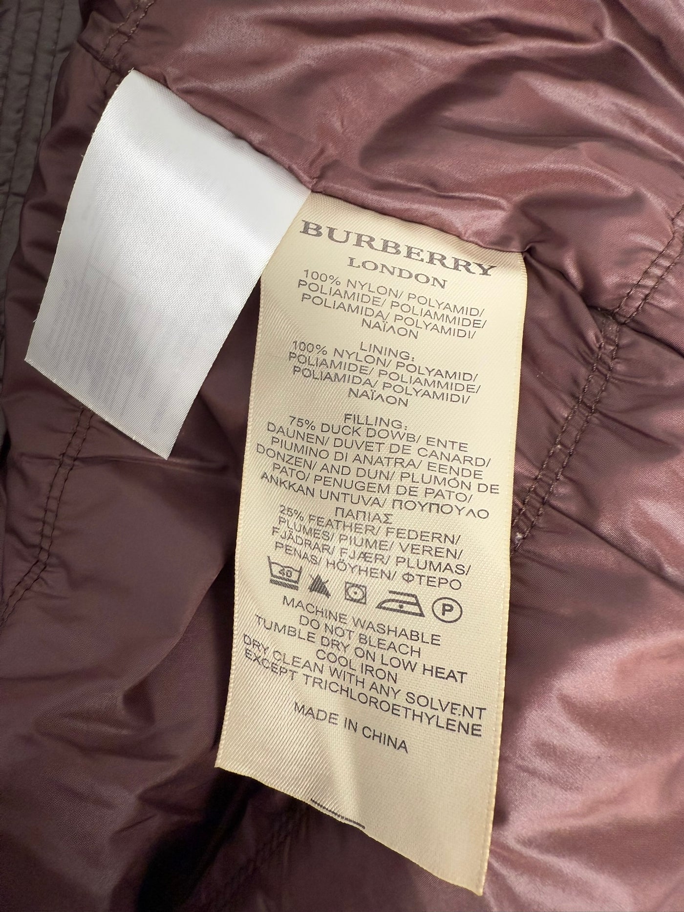 Plumífero Burberry (S)