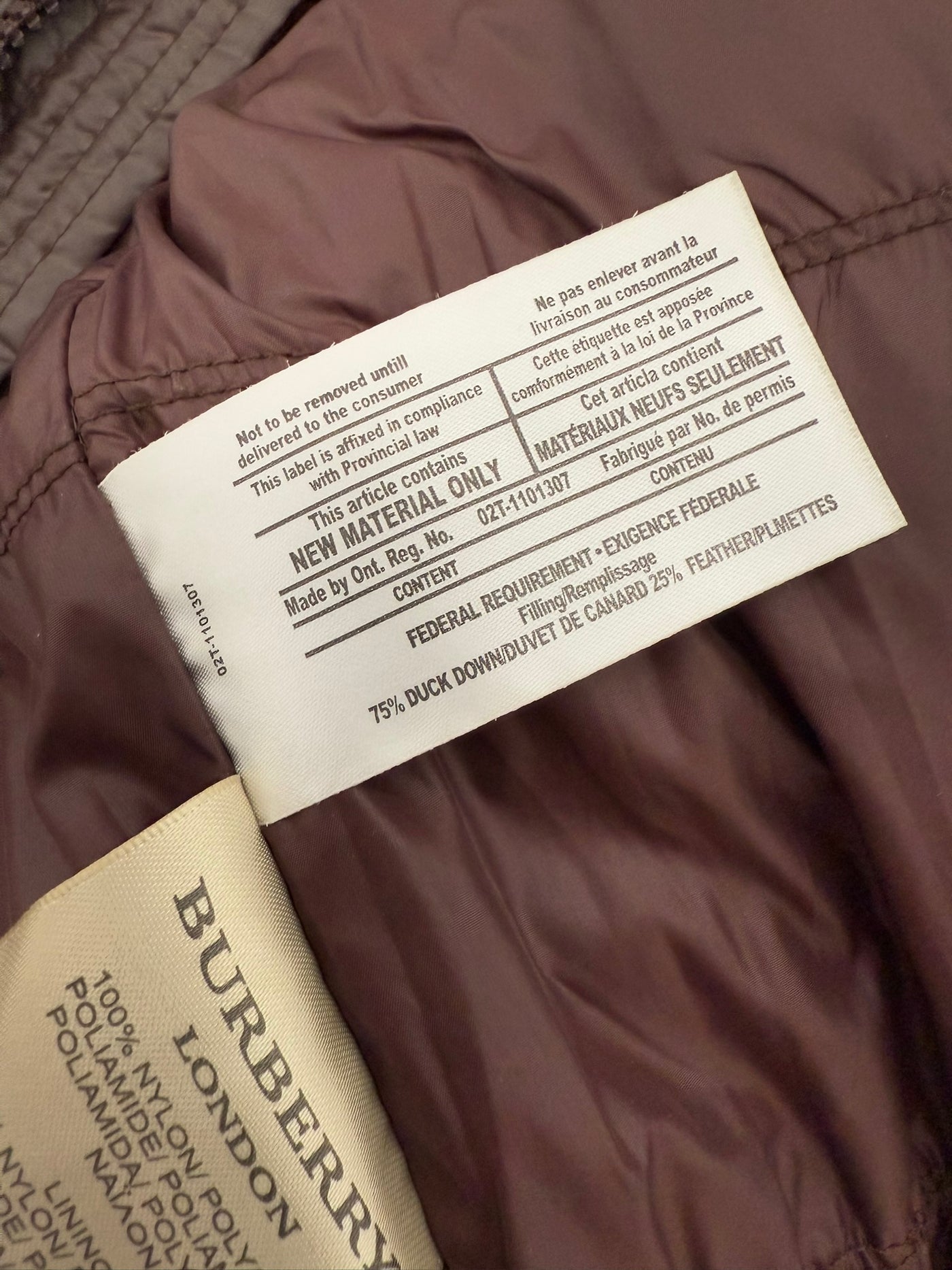 Plumífero Burberry (S)